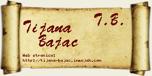 Tijana Bajac vizit kartica